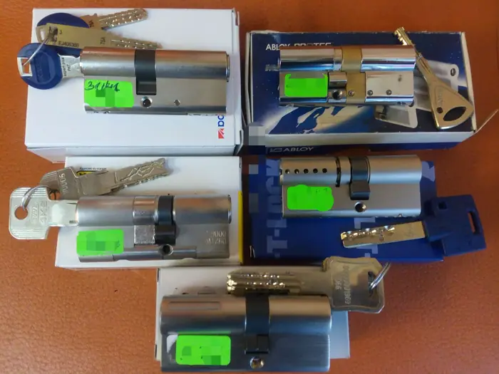 Патрони с висок клас на сигурност - Kaba, Abloy Protec, EVVA и Mul-T-Lock с ключове